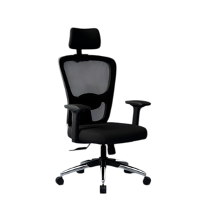 Chaise de bureau ergonomique réglable à dossier haut avec appui-tête, design moderne pivotant en maille pour usage domestique ou professionnel - Product Image 1