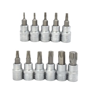 ZHCY 34-Piece Socket Wrench <b>Set</b> 1/4 In Chrome Vanadium Steel Automotive Repair Tool Case External Torx <b>Bit</b> Socket - Product Image 5