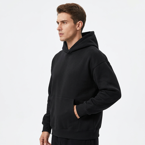 Sudadera con Capucha Negra para Hombre, con Forro, Personalizada con Estampado, para Otoño y Primavera, Venta Directa de Fábrica - Product Image 4