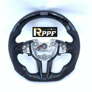 Volante de Cuero y Fibra de Carbono Personalizado Rppf para <span class=keywords><strong>Hyundai</strong></span> Elantra <span class=keywords><strong>N</strong></span> I30N I20N <span class=keywords><strong>Kona</strong></span> <span class=keywords><strong>N</strong></span> 2019-2025 con Soporte para Pantalla LED - Product Image 1