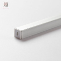90 degrés en aluminium extrusion profil led bord allumé canal d'angle pour bande
