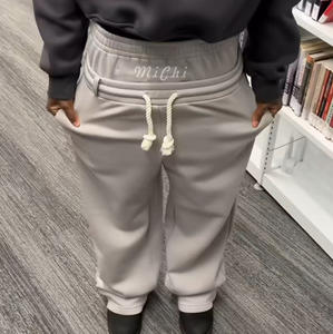 Pantalon de survêtement de <span class=keywords><strong>sport</strong></span> personnalisé à trois bandes double taille pantalon de <span class=keywords><strong>sport</strong></span> pur coton style de rue pantalon droit à carreaux patchwork pour hommes - Product Image 5