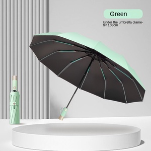 12 Bone Fully <b>Automatic</b> Modern Business Advertising <b>Umbrella</b> Iron Tube 105cm Open Diameter One Button Open Printable for Travel - Product Image 6