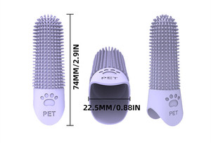 360 Degree Dog Cats Finger Toothbrush Food-Grade Silicone <b>Cleaning</b> Brush Soft Dental Care Pet Fingers <b>Teeth</b> <b>Cleaning</b> <b>Tool</b> - Product Image 4