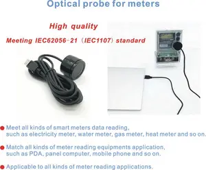 Driver USB disponível sonda óptica para medidores de eletricidade leitura de dados atendendo ao padrão IEC62056-21 IEC1107