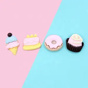 Çeşitli simülasyon dondurma yeniden ment krem kek donut reçine takılar lolipop reçine Dollhouse minyatür gıda Diy veya saç bir