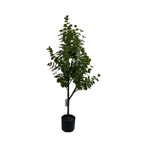 Interior decorativo Artificial eucalipto árbol verde bonsái planta resistente a los rayos UV Material plástico duradero H150cm - Product Image 1