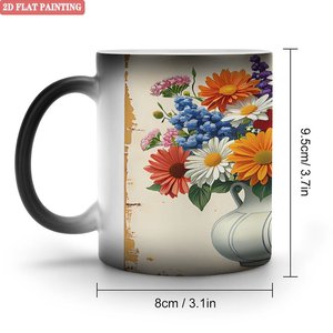 Mug en céramique givrée 11oz noir, tasse vierge à sublimation thermosensible - Product Image 1