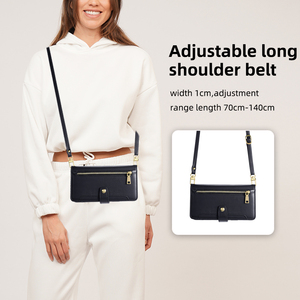 Moda multifuncional chica mujer cuero móvil funda para iPhone 17 16 15 14 Pro SE3 Max cuero <span class=keywords><strong>Flip</strong></span> cartera teléfono caso - Product Image 2