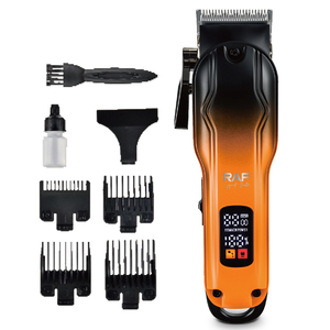 Tondeuse à cheveux professionnelle RAF 5W, recharge USB, lame en acier au carbone, autonomie de 180 minutes, dents réglables R.4044O, RAF Professional 5W Hair U - Product Image 1