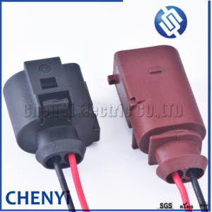 2ピン自動防水センサーリアブレーキキャリパーモーターハーネスコネクタプラグ1J0973722A B6 B7 CC A4 Q3 Q5用 - Product Image 2