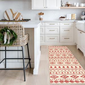 Morbido <span class=keywords><strong>tappeto</strong></span> in marocchino <span class=keywords><strong>rosso</strong></span> <span class=keywords><strong>e</strong></span> <span class=keywords><strong>bianco</strong></span> Boho lavabile in lavatrice <span class=keywords><strong>tappeto</strong></span> di natale per la camera dei bambini - Product Image 4