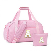 Sac de voyage d'initiation avec compartiment à chaussures, fermeture éclair, en polyester - Cadeau d'anniversaire pour filles de 7 à 13 ans