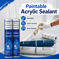 Mastic acrylique élastique à séchage rapide Trade Supply 280 ml pour joints de porte et interstices de façade – Calfeutrage acrylique lisse