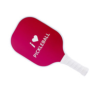 Pala de Pickleball Rectangular de Fibra de Vidrio Roja sin Orificios, Modelo Deportivo para Exteriores TZ-537