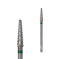 Fraise à ongles professionnelle en carbure pour cuticules, modèle 3.1 amélioré, petites fraises coniques, pour manucure russe, fraises à ongles en carbure vertes, pour ponceuse électrique