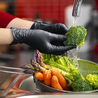 Fabricant de gants en nitrile jetables en noir, bleu, orange biodégradables pour le travail industriel, de qualité alimentaire, sans poudre