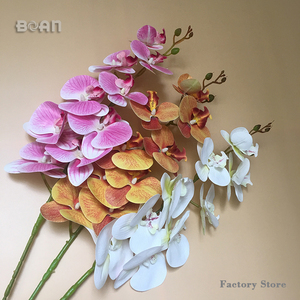 3D in lụa nhân tạo cảm ứng thực sự hoa 9 đầu bướm Bướm Phong Lan forwedding trang trí - Product Image 2