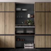 Kabinet Dapur Granit Stainless Steel Mewah dengan Desain Modular untuk Penggunaan Hotel, Vila, dan Apartemen