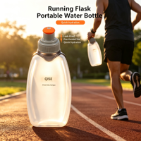 Gourde compacte de 250 ml de qualité alimentaire pour la course, bouteille d'eau portable, réservoir d'hydratation pour la randonnée et la course, anti-fuite, récipient pour boisson sportive