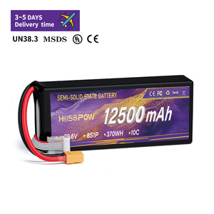 Batterie au lithium semi-solide Hosopow 12500mAh 12.5Ah 6S 8S 12S 22.2V 350Wh pour drone agricole - Product Image 1