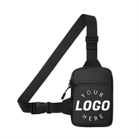 Sac bandoulière mini messager personnalisé pour homme, idéal pour le sport et les voyages, avec compartiment téléphone, à porter à la poitrine ou à l'épaule, vente en gros
