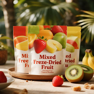 Saco Stand-up Personalizado com Logo Reutilizável para Frutas Liofilizadas Misturadas - Product Image 4