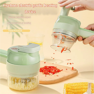 Picadora de Ajo Eléctrica Portátil Inalámbrica, <span class=keywords><strong>Mini</strong></span> Picadora de Verduras, Motor Potente, Molinillo de Alimentos para Especias/Hierbas, Comida para Bebés - Product Image 1