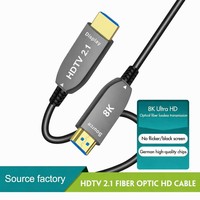Câble Fibre Optique AOC HDTV 2.1 8K 60Hz 48Gbps Ultra Haute Vitesse Cordon Optique Actif pour Hub Home Cinéma