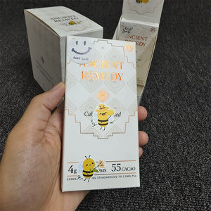 Dubai thanh sô cô la bao bì hộp giấy tùy chỉnh đồng lá phim hoạt hình Gummy ăn được nấm sô cô la thanh thực phẩm trẻ em Hộp quà tặng - Product Image 5