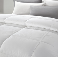 Couette King de luxe directe d'usine 100% tissu en polyester motif uni hypoallergénique et réversible pour une utilisation en hôtel couleur blanche