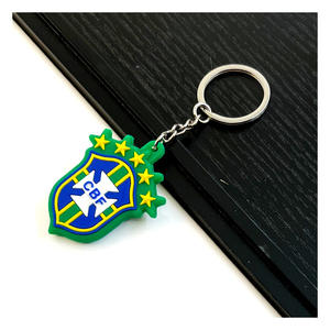 ヨーロッパチームロゴサッカーギフトキーホルダーペンダントPVC（ブラジル、アルゼンチン、イタリア、ポルトガル、フランス、オランダ用） - Product Image 3