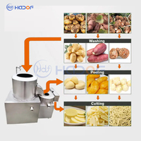Industriële Automatische RVS 304 Hoge Capaciteit Schilmachine Mango Cassave Aardappel Fruit Groente Wasapparatuur 300-500kg/u