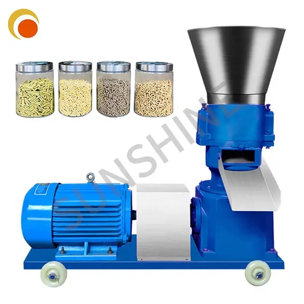 Máquina de fabricación de alimentos para pollos domésticos para uso agrícola, fábrica de alimentos para animales, máquina de pellets de alimentación para cerdos de matriz plana