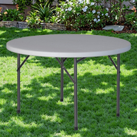 Table ronde portative de vente chaude de 4ft en plastique de HDPE pour le banquet extérieur d'intérieur
