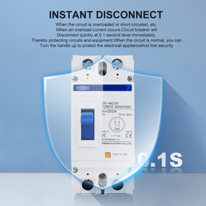 2P B Curve 500V DC เซอร์กิตเบรกเกอร์แบบขึ้นรูป MCCB สวิตช์ป้องกันการโอเวอร์โหลดสำหรับโซลาร์เซลล์ PV D794 - Product Image 5