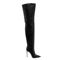 2024 hiver femmes sur le genou bottes longues imperméable Sexy genou haut avec bout pointu et talon épais Botas Femininas