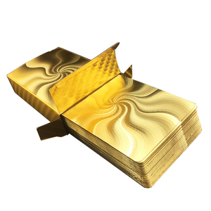 GS-18027 Personalizzato Stagnola di Oro Gioco di <span class=keywords><strong>Carte</strong></span> <span class=keywords><strong>Da</strong></span> Gioco PET <span class=keywords><strong>Poker</strong></span> <span class=keywords><strong>Carte</strong></span> <span class=keywords><strong>Da</strong></span> Gioco Per Il Regalo - Product Image 2