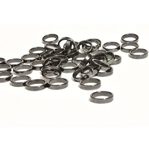 black magnetic hematite health ring natural black hematite finger rings magnet jewelry for men and women