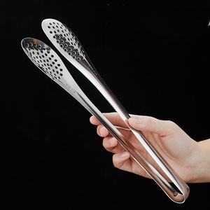 Robuste Küchen utensilien aus Edelstahl Set Anti-Hot BBQ Tools mit Muster Food <span class=keywords><strong>Tongs</strong></span> Bread Tangas für die Verwendung in Küche und Bäckerei - Product Image 4