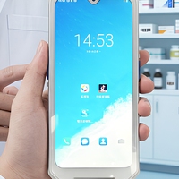 Komputer Genggam Tangguh Android 14 4G PDA dengan Pemindai Barcode 1D/2D, Layar FHD+ 6.3 inci, 128MB, untuk Logistik Gudang IoT