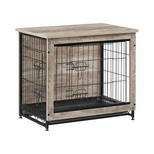 ZJH pour meuble de caisse pour chien enduit de poudre écologique 27.2 "chenil de table d'extrémité latérale pour petites races cage intérieure de 30 lb - Product Image 1