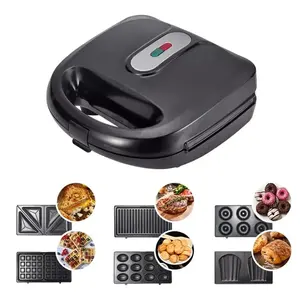 New Arrived 2 3 4 7 In 1 Breakfast Waffle And Sandwich Maker With 7 Sets Of Detachable Non-stick Plates Waffle Maker