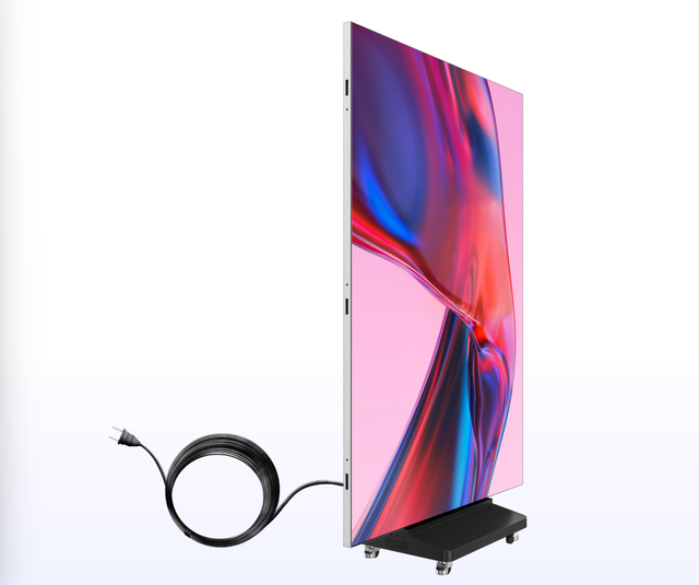 Tri-Fold Full Color LED Poster Screen P2 Model Energy Saving Foldable Ultra-Thin Portable 4K Resolution FCC Certified Waterproof