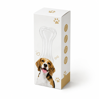 Boîte d'emballage en carton découpée sur mesure, avec finition brillante, pour les gadgets à mâcher pour chiens