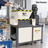 Broyeur à double arbre WP-400 5,5 kW 2919 Nm 26 lames 9CrSi automatique pour le recyclage des métaux ferreux, acier inoxydable, aluminium