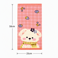 Serviette pour bébé en coton lavé 4 couches RTS, motif animalier jacquard mignon, serviette douce pour le visage des tout-petits, sans peluches, séchage rapide, lingettes pour la crèche