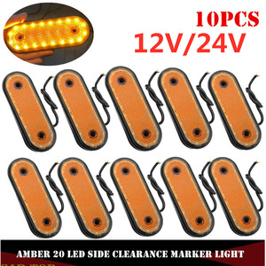 Offre Spéciale : Lot <span class=keywords><strong>de</strong></span> 10 <span class=keywords><strong>Feux</strong></span> <span class=keywords><strong>de</strong></span> Position Latéraux Ambrés à 20 LED 12V/24V pour Camions, Remorques, Véhicules <span class=keywords><strong>de</strong></span> Loisirs et Véhicules Lourds – Lampe LED Étanche - Product Image 6