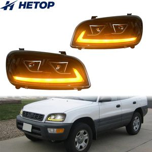 Phares HETOP RAV4 1998-2000 : Amélioration <span class=keywords><strong>LED</strong></span>, feux de jour DRL, lentille de signalisation, phares avant modifiés Plug and Play pour Toyota - Product Image 1