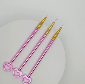 Lot de 3 pinceaux à ongles en forme de cœur, stylos de sculpture colorés, pinceaux de luminothérapie, ensemble de pinceaux pour vernis à ongles - Vente en gros - Product Image 4